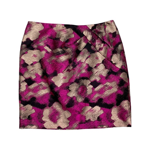 Milly Metallic Floral Jacquard Mini Skirt size 4 - Picture 1 of 4